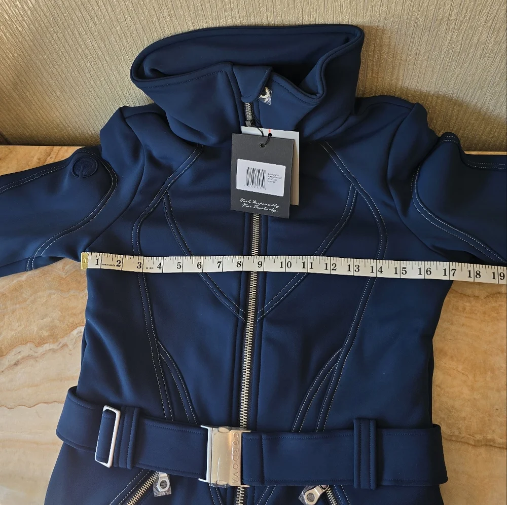 Chic Blue Belted Jumpsuit - Picture 7 of 16